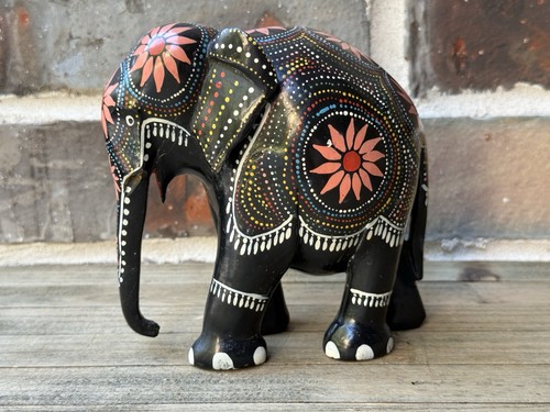 Wooden carved elephant - wooden,