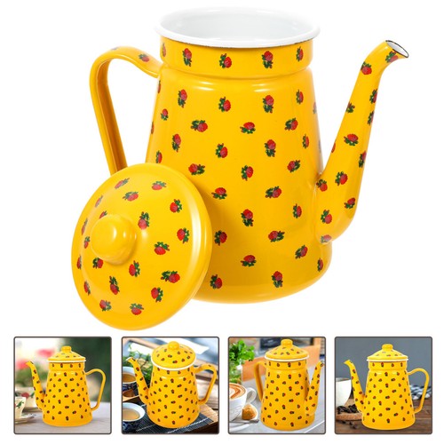 Vintage coffee pot yellow - coffee,