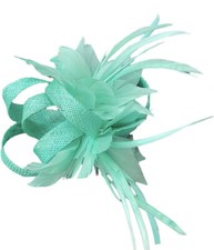 Women's Flower Feather Clip Fascinator Hat Wedding Ladies Day Races Royal Ascot
