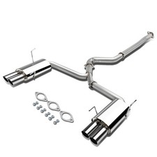 Fit 15-17 Subaru WRX STI VA Sedan Catback Exhaust w/Quad 3"OD Muffler Round Tip