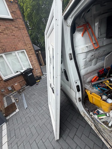 White upvc single - upvc, door
