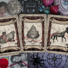 The Red Thread Pocket Oracle Cards by Wychwood Oracle. Fortune Telling