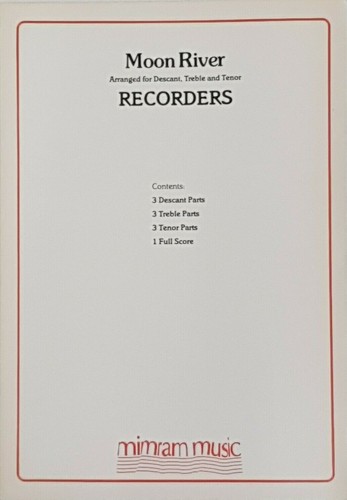 Moon river recorder descant - river,