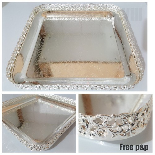 Silver plated square - square, chrome