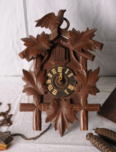 Vintage german cuckoo clock - clock,