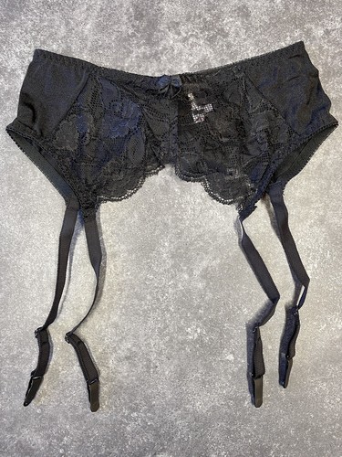 Brand new lace and satin - satin, black