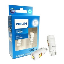 Philips W5W LED T10 Ultinon Pro6000 SL Cool White 6000K 12V Globe bulb