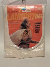 New Vintage 1987 Magla Cotton Laundry Bag School Travel Beach Drawstring #1820