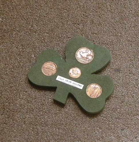Wooden shamrock with four - shamrock,,