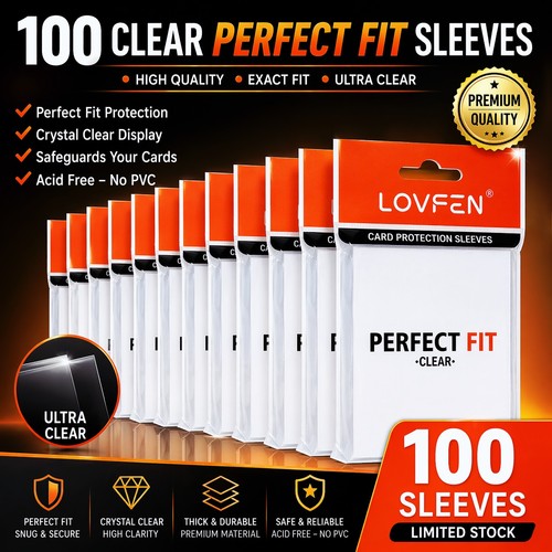 100x clear card sleeves - clear,