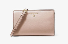 Michael Kors Pink Valerie Medium Pebbled Leather Crossbody Bag RRP £290.00