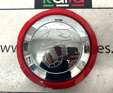 Fiat 500 Abarth Alloy Wheel Centre Cap in Chrome & Red 51895377 Genuine