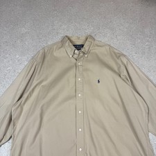 Ralph Lauren Shirt XXL Blake Fit Beige Colourway Embroidered Logo Oversized Fit