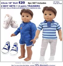 18" BOY Doll clothes Trainers