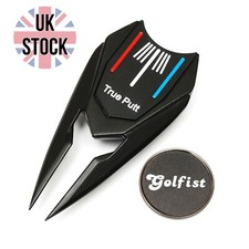 True Putt Pitch Mark / Divot Repair Tool, Putting Aid + FREE Golfist Ball Marker