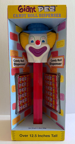 Vtg giant pez clown red - giant, stem