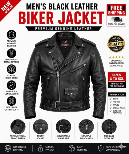 Men black cowhide leather - black,