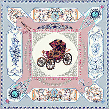 100% Pure Mulberry Silk Extra Large Handmade Silk Scarf-43×43" Square Silk Scarf