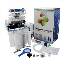 8 Stage Reverse Osmosis System UV Lamp  + Pump Drinking Water Filter
