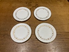 Royal Worcester GOLD CHANTILLY 4 Side Plates Cake Plates 6”