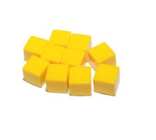 10 Blank Yellow Dice,  Square