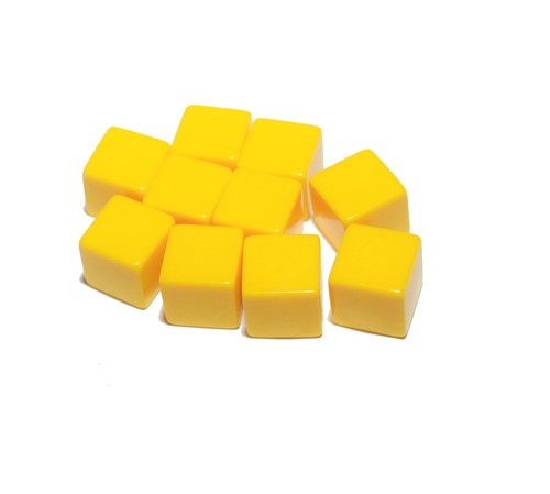 Blank yellow dice square - blank,