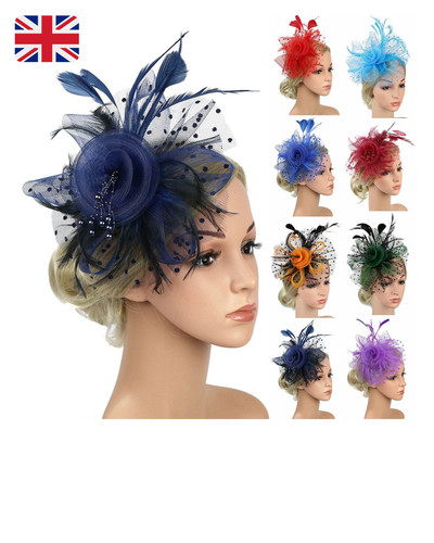 Large wedding fascinator - wedding,