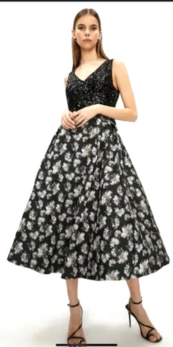 Coast black sequin bodice s - sequin, 50's