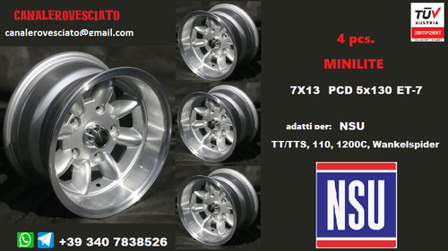 Minilite wheels 13 - 4, 7j