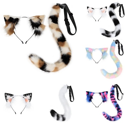 70cm faux fur fox ears - faux,