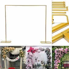 Metal Wedding Arch Frame Gold Garden Party Stand Backdrop Flower Display Decor