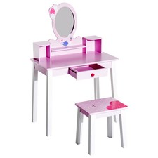 HOMCOM Kids Dressing Table and