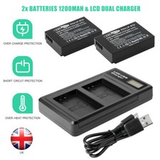 2x 7.2V LP-E12 Battery + Dual Charger For Canon EOS M10 M50 M100 M200 Rebel SL1