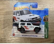 HOT WHEELS - MITSUBISHI PAJERO EVOLUTION - WHITE - RALLY  ART - SHORT CARD