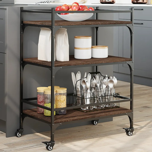 Walplus brown oak kitchen - brown,