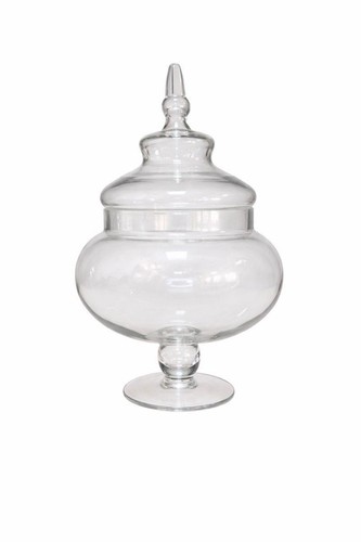 Clear glass apothecary jar - clear,