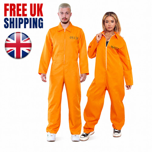 Adult orange prisoner coverall - prisoner,