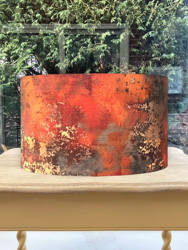 Abstract rust lampshade - rust,