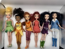 Disney Fairies Doll Lot Of 6 Jakks Tink Fawn Iridessa Vidia Rosetta Silver Mist