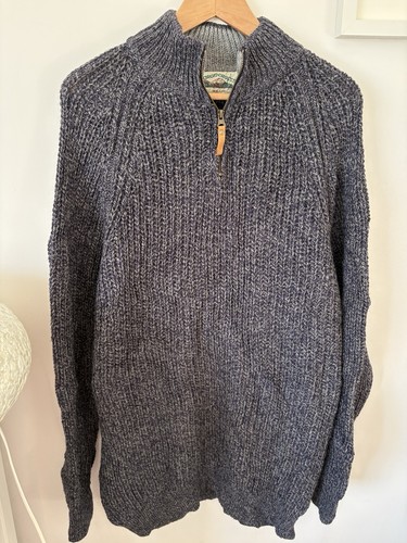 Aran crafts men blue marl - crafts,