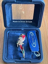 PARROT Brooch Attwood & Sawyer Collection Gold Plated, Enamel & Crystal (A585)