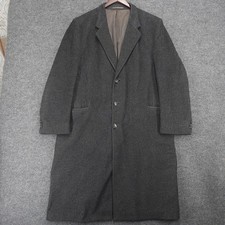 Crombie Overcoat Wool Mens 44R Vintage Gray