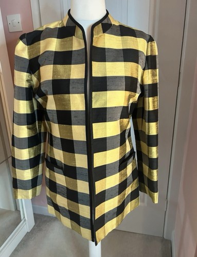 100 thai silk black yellow - 100%,