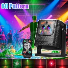 60 Patterns Laser LED RGB Projector Stage Light DJ Disco Party KTV Club Lights