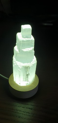 Selenite lamp with led white - selenite,