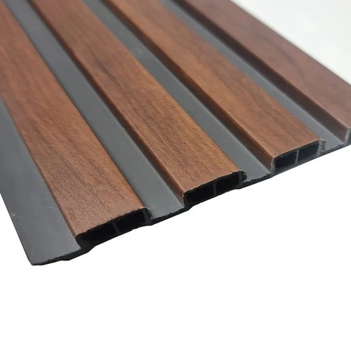 Dark oak wpc slatted - dark, wall