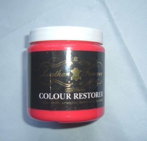 Red leather colour - leather, restorer
