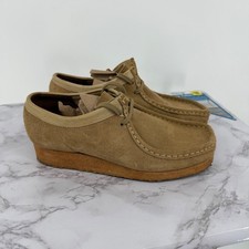 Clarks Wallabee Moccasin Suede Leather Lace Up Casual Shoes Men 7 M Or Women 8.5
