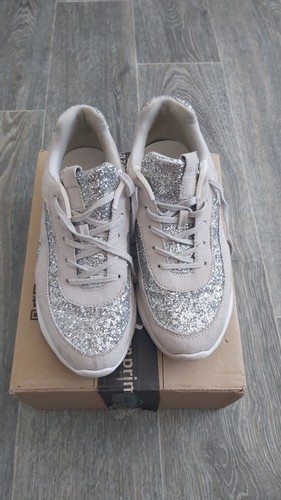 Silver sequin sparkle trainers