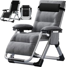 SLSY Zero Gravity Lounge Chair Recliner Folding Patio Lawn Chaise Reclining200kg